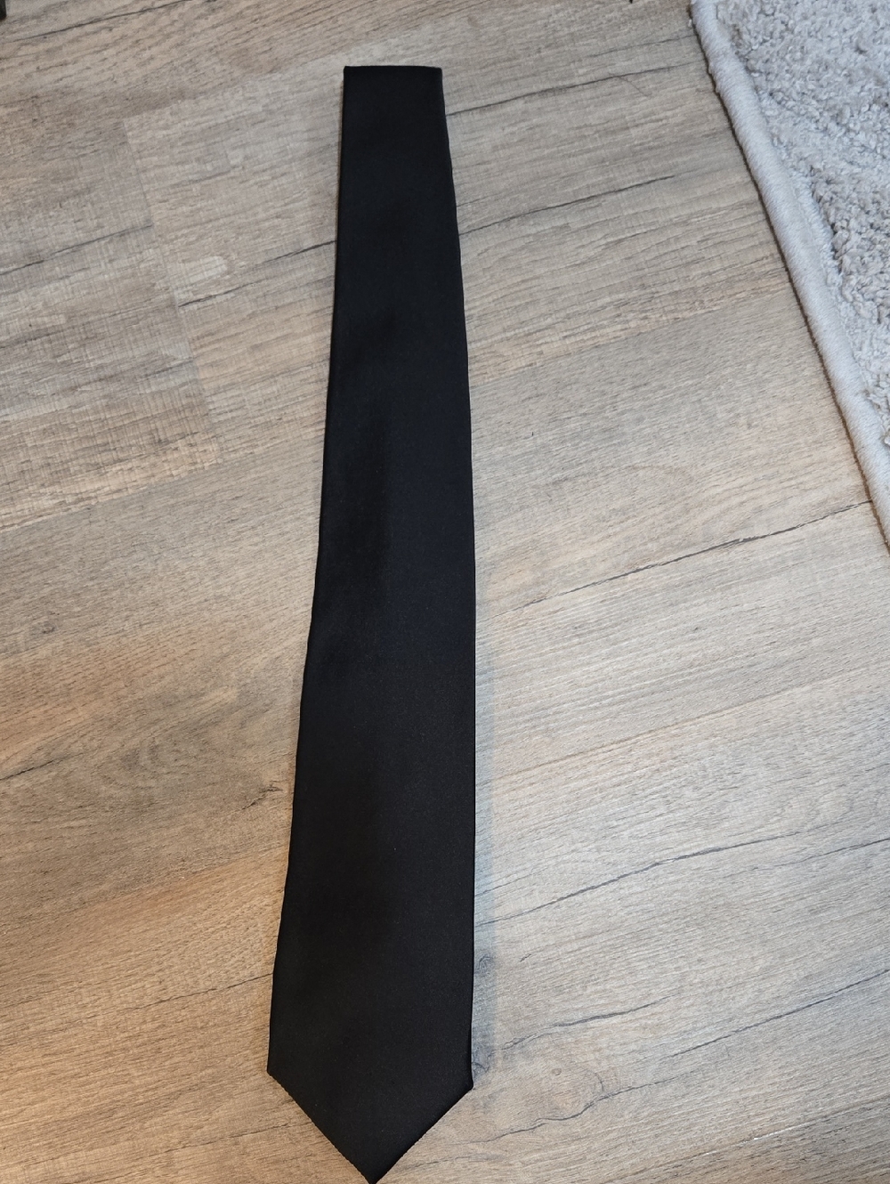 NWT! Brooks Brothers Black Solid Silk Tie